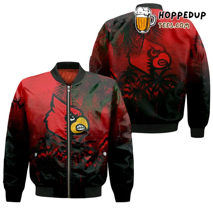 NCAA Louisville Cardinals Coconut Tree Bomber Jacket