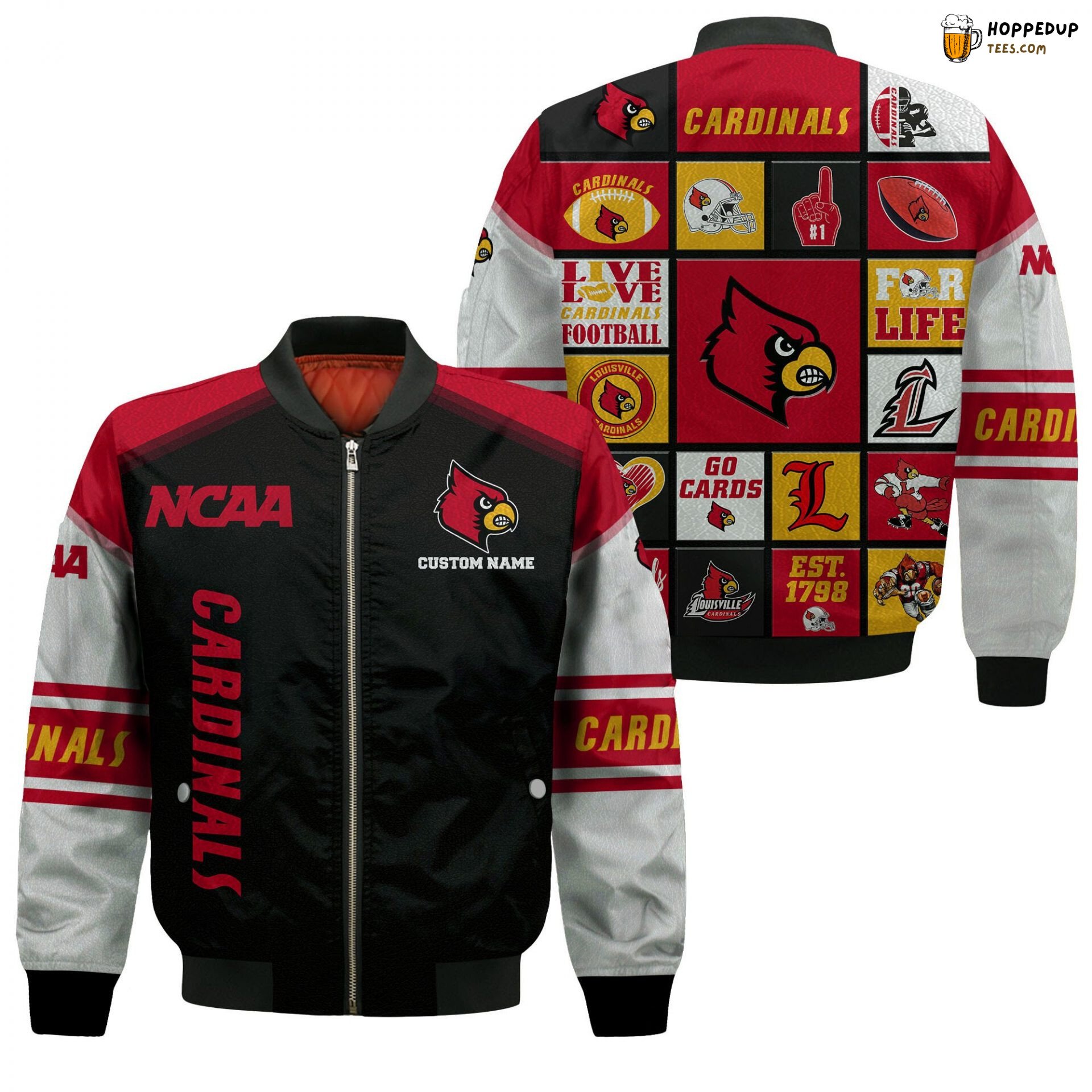NCAA Louisville Cardinals Custom Name Bomber Jacket
