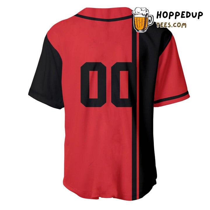 NCAA Louisville Cardinals Custom Text Number Red Black Baseball Jersey Unisex Shirt