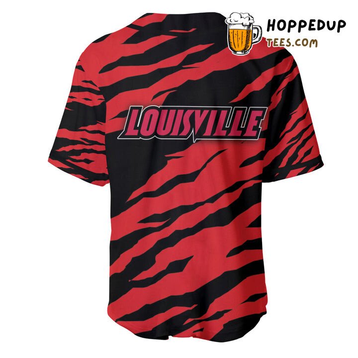 NCAA Louisville Cardinals Red Black Baseball Jersey Unisex Shirt