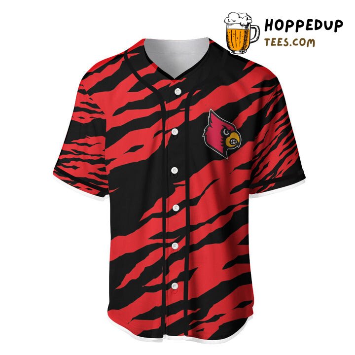 NCAA Louisville Cardinals Red Black Baseball Jersey Unisex Shirt