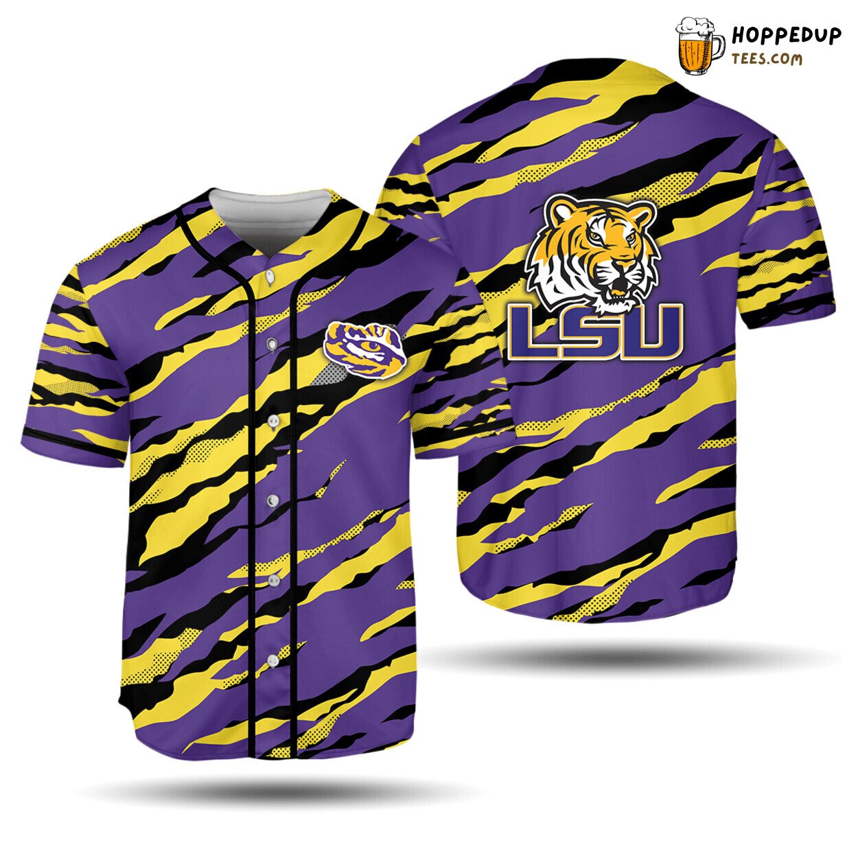NCAA LSU Tigers Sport Style Baseball Jersey Unisex Shirt
