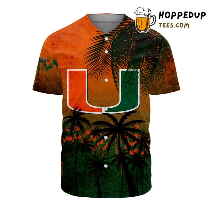 NCAA Miami Hurricanes Coconut Orange Green Baseball Jersey Unisex Shirt NCAA Miami Hurricanes Coconut Orange Green Baseball Jersey Unisex Shirt