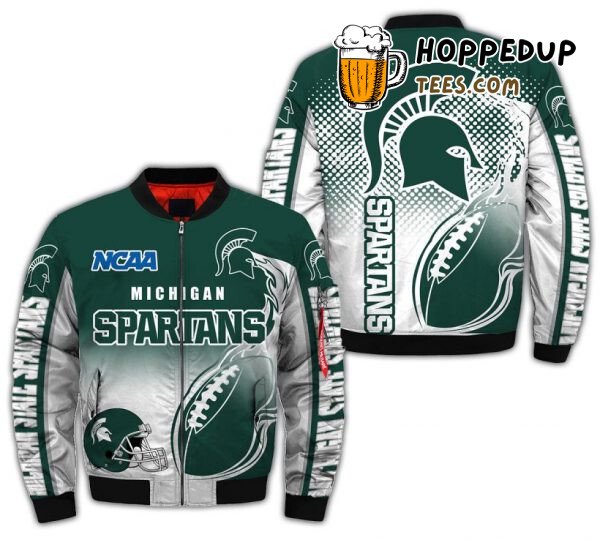 NCAA Michigan State Spartans Fire Ball Bomber Jacket