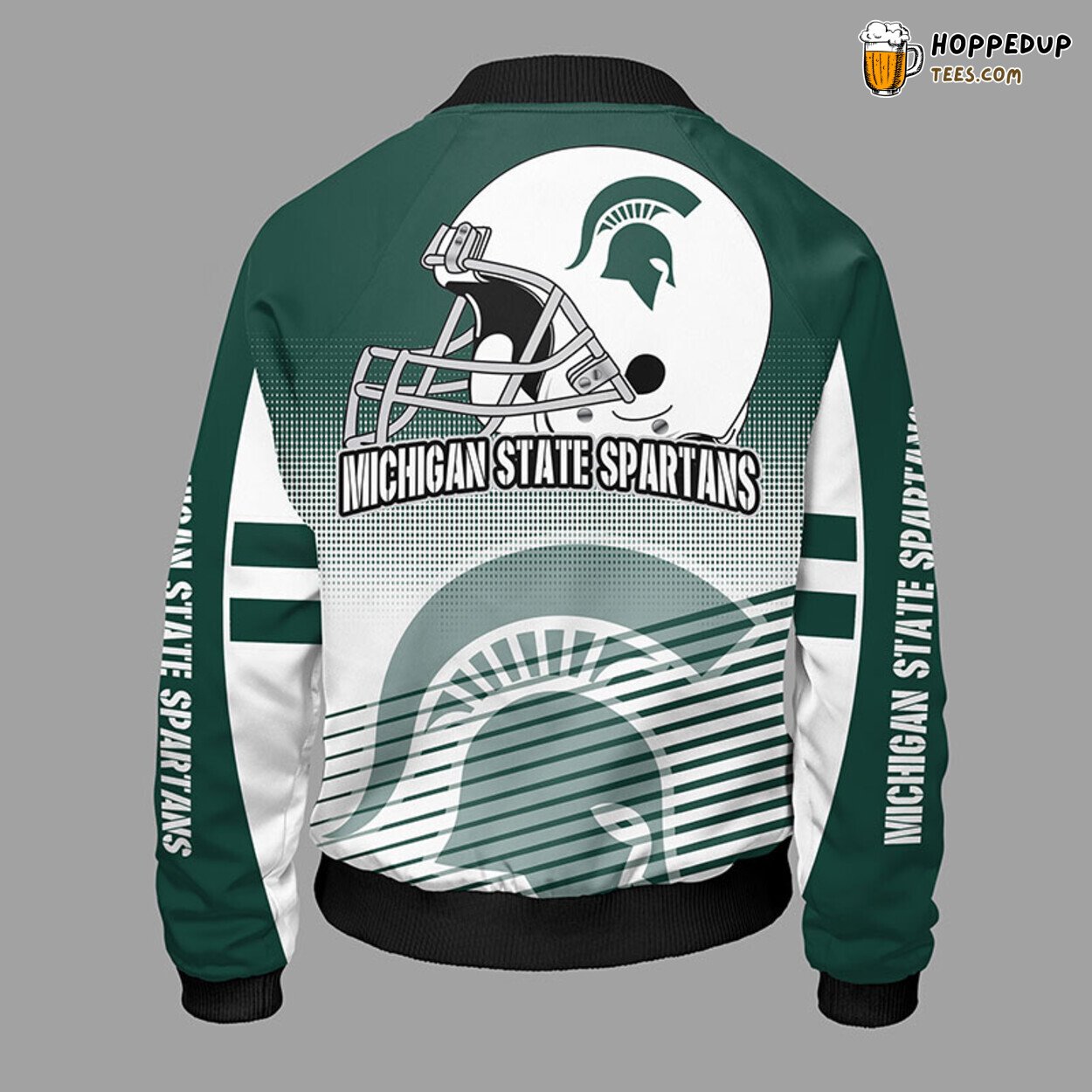 NCAA Michigan State Spartans Premium Green Bomber Jacket Design