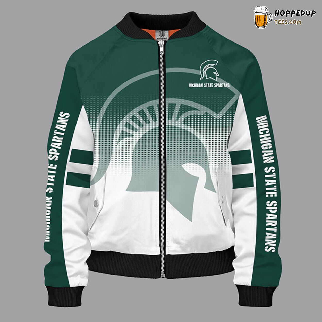 NCAA Michigan State Spartans Premium Green Bomber Jacket Design