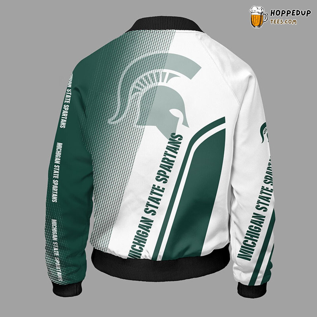 NCAA Michigan State Spartans Unisex Green Bomber Jacket Design
