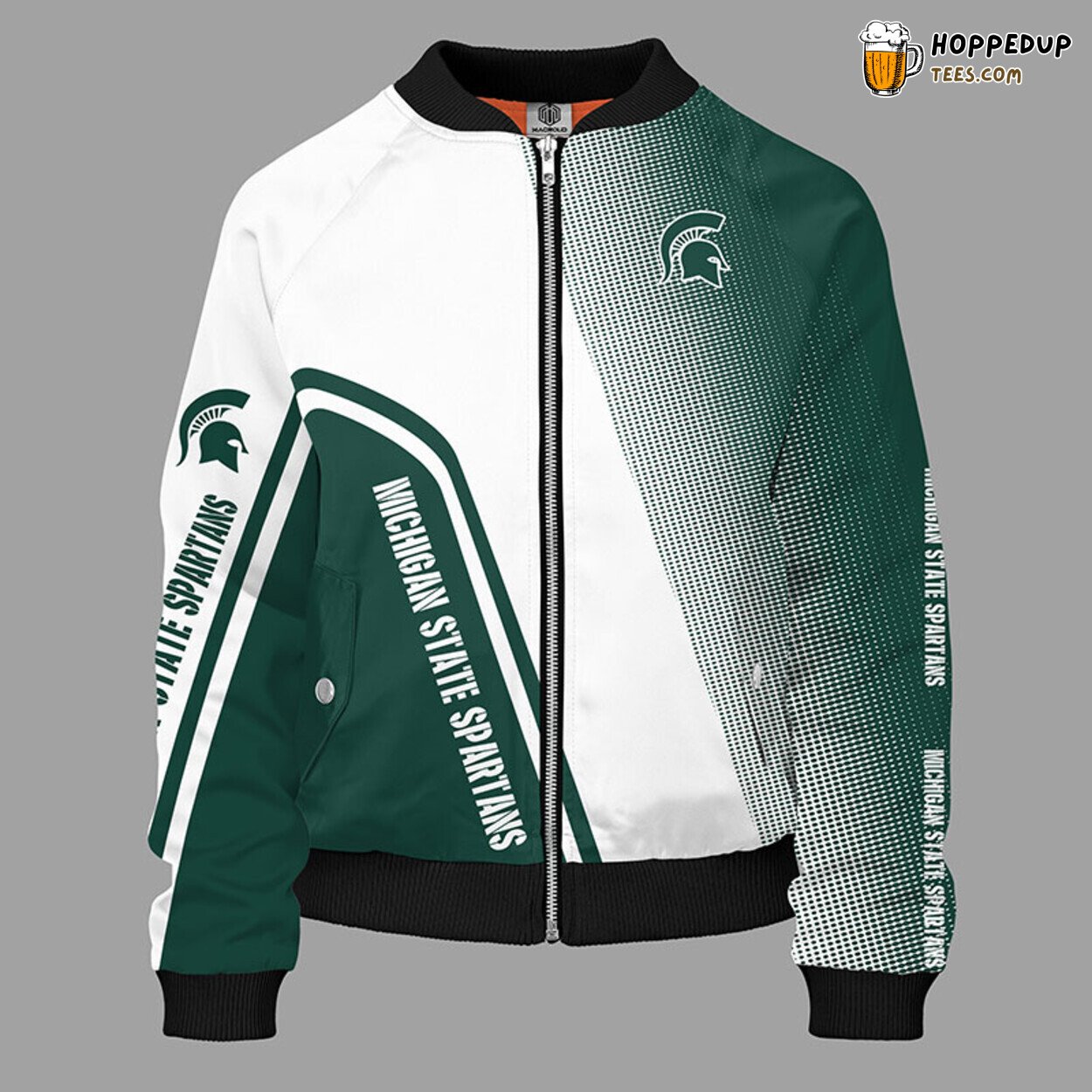 NCAA Michigan State Spartans Unisex Green Bomber Jacket Design