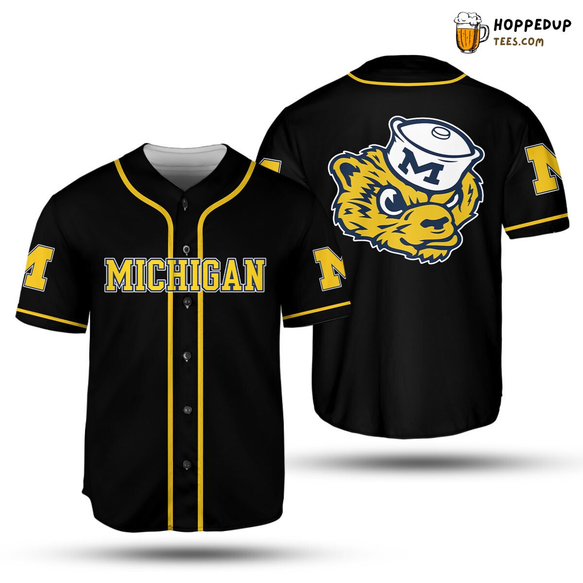 NCAA Michigan Wolverines Navy Blue Baseball Jersey Unisex Shirt