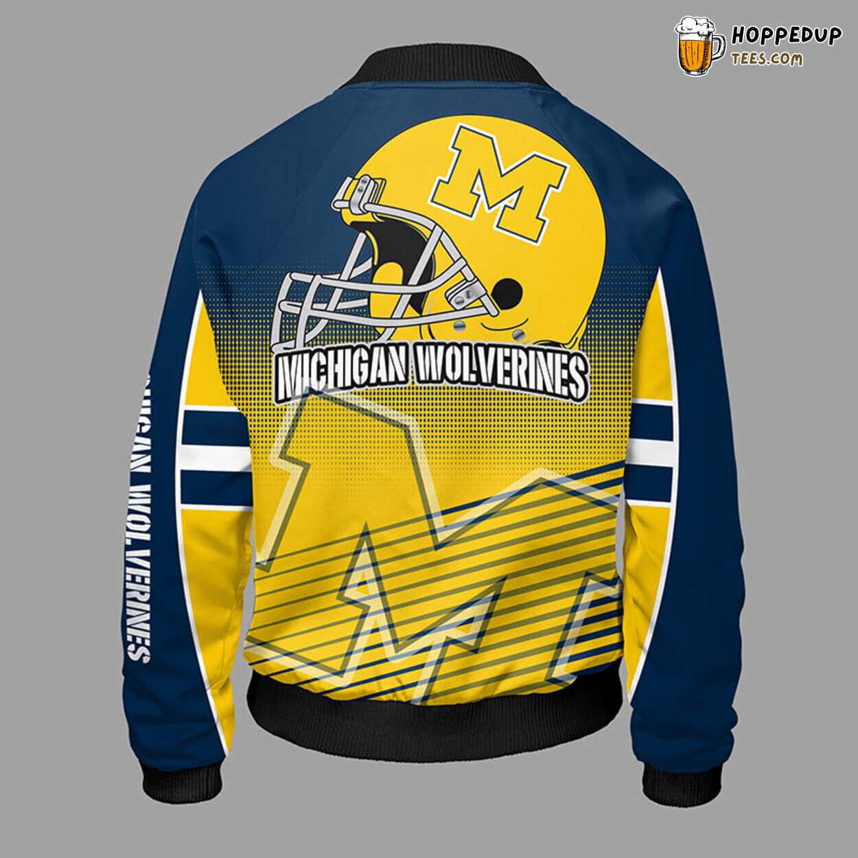 NCAA Michigan Wolverines Unisex Yellow Premium Bomber Jacket Design