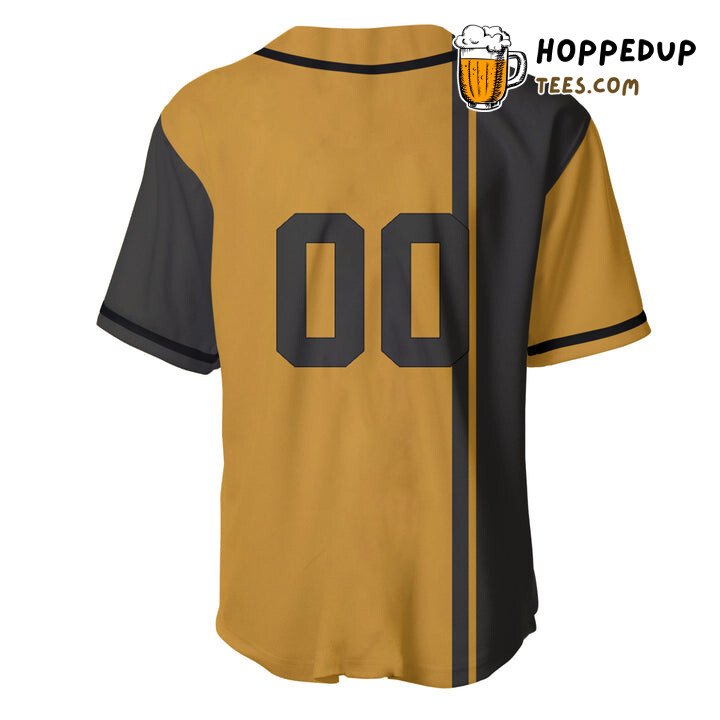 NCAA Missouri Tigers Custom Text Number Gold Black Baseball Jersey Unisex Shirt