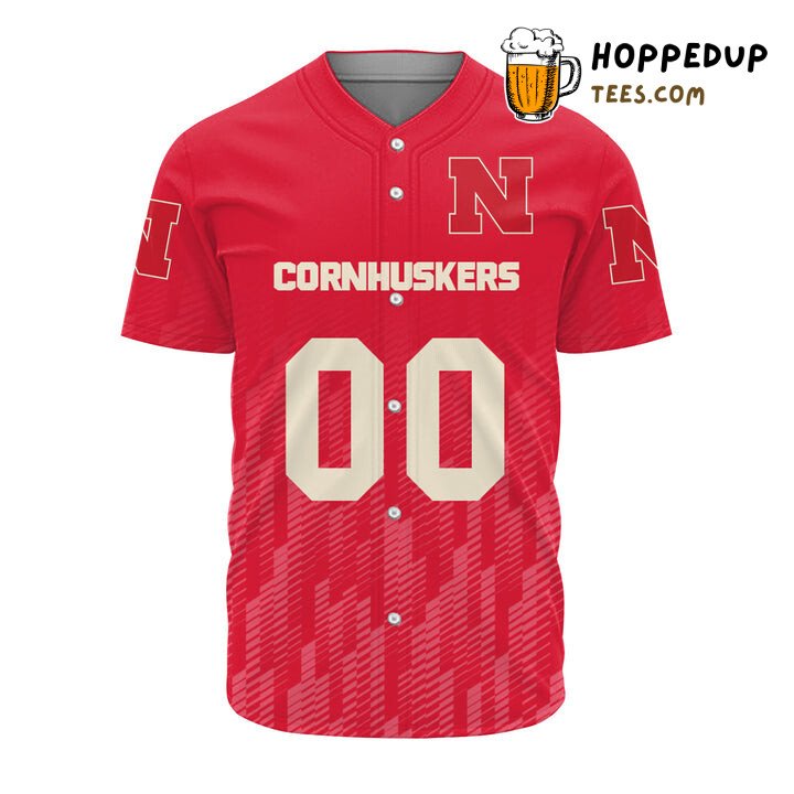 NCAA Nebraska Cornhuskers Custom Text Number Red Baseball Jersey Unisex Shirt