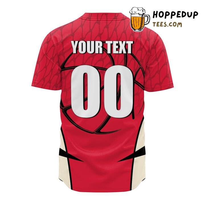 NCAA Nebraska Cornhuskers Custom Text Number Red Cream Baseball Jersey Unisex Shirt