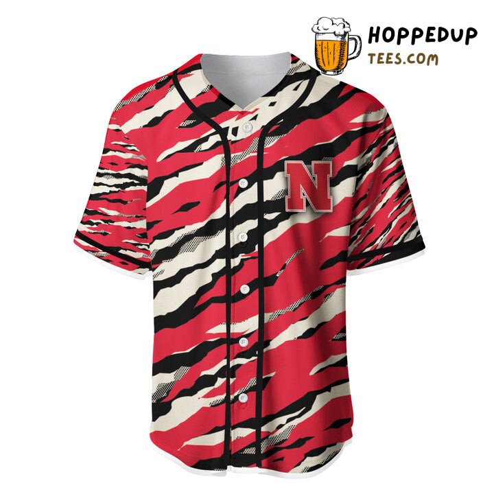 NCAA Nebraska Cornhuskers Red Cream Baseball Jersey Unisex Shirt NCAA Nebraska Cornhuskers Red Cream Baseball Jersey Unisex Shirt