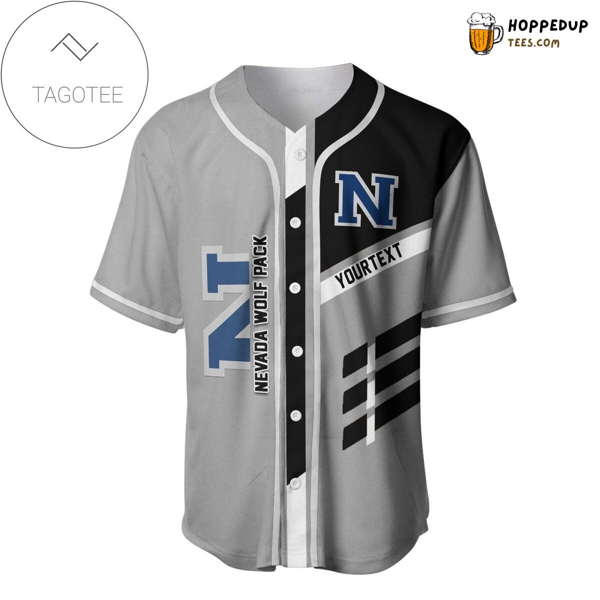 NCAA Nevada Wolf Pack Custom Text Baseball Jersey Unisex Shirt