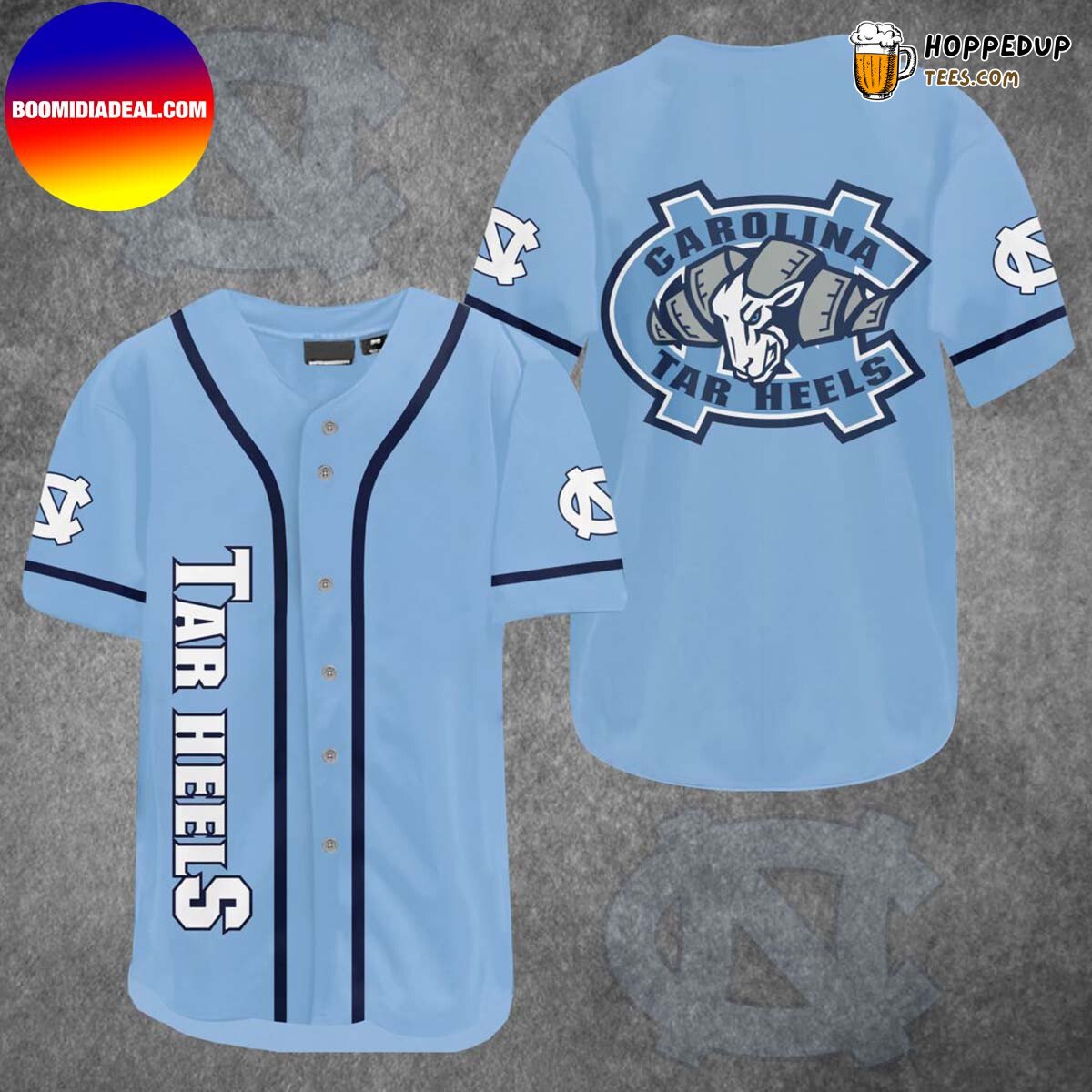 NCAA North Carolina Tar Heels Blue Baseball Jersey Unisex Shirt