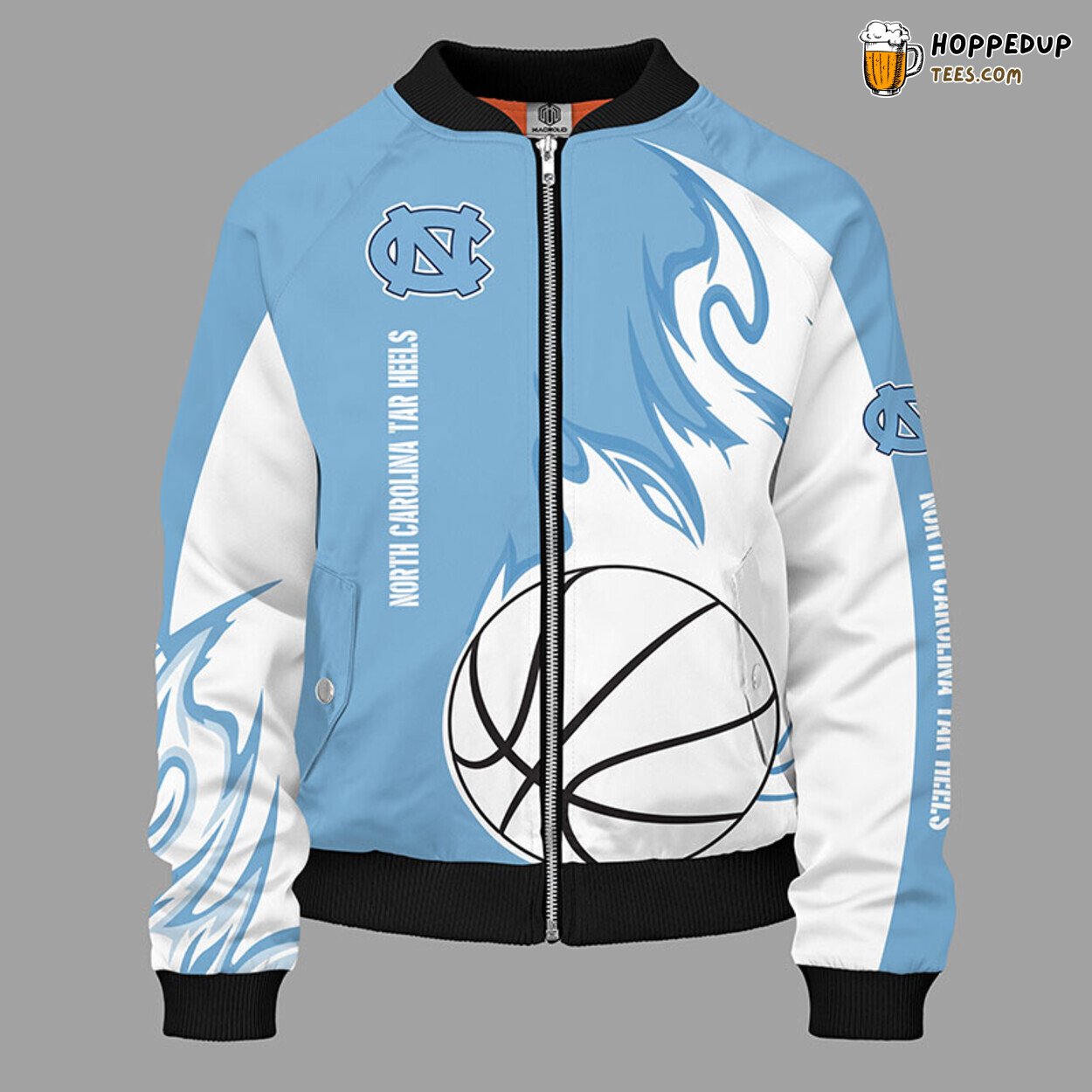 NCAA North Carolina Tar Heels Classic Blue Bomber Jacket Design