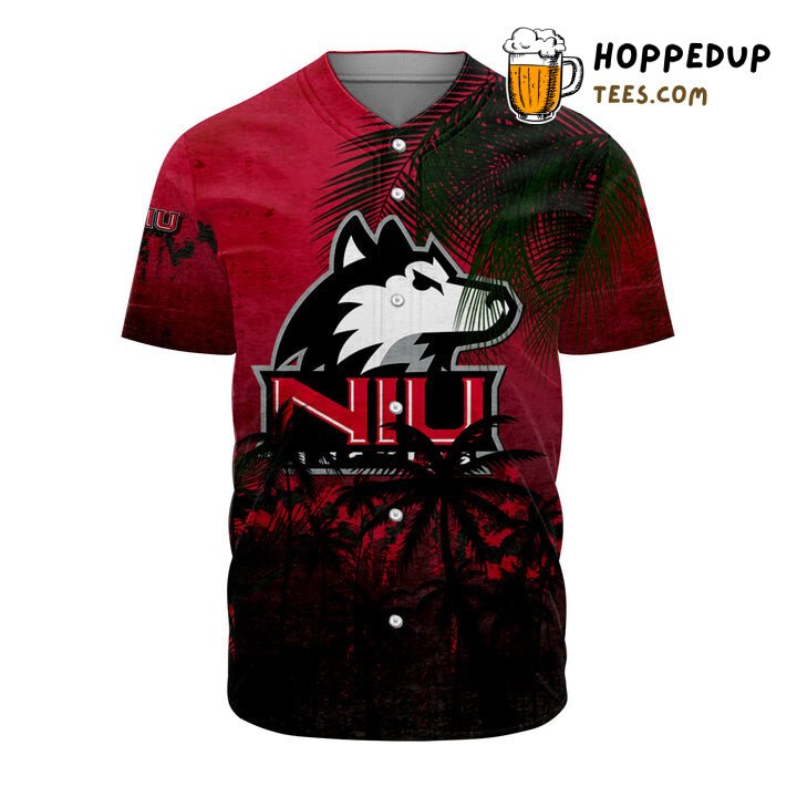 NCAA Northern Illinois Huskies Coconut Tree Baseball Jersey Unisex Shirt NCAA Northern Illinois Huskies Coconut Tree Baseball Jersey Unisex Shirt