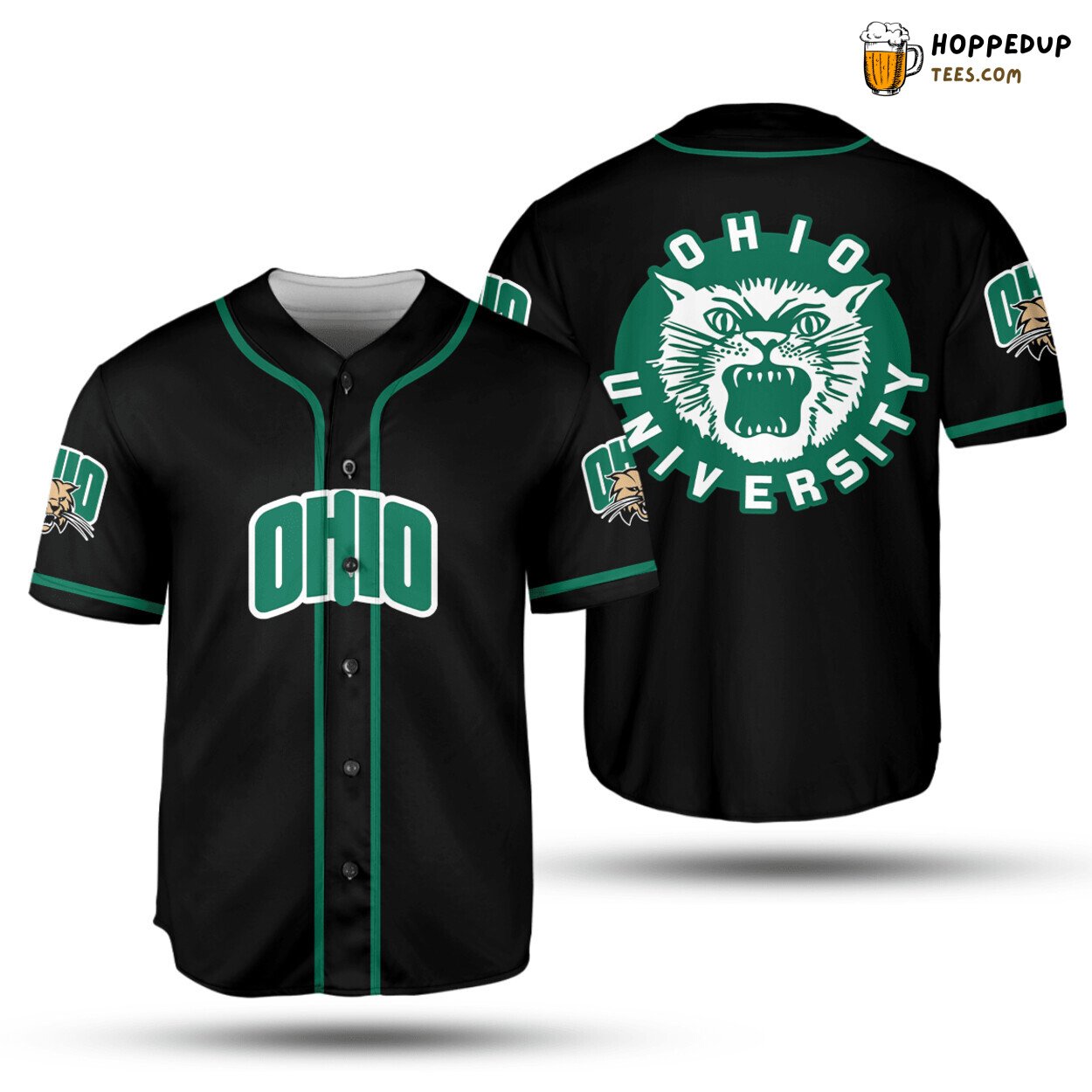 NCAA Ohio Bobcats Black Baseball Jersey Unisex Shirt
