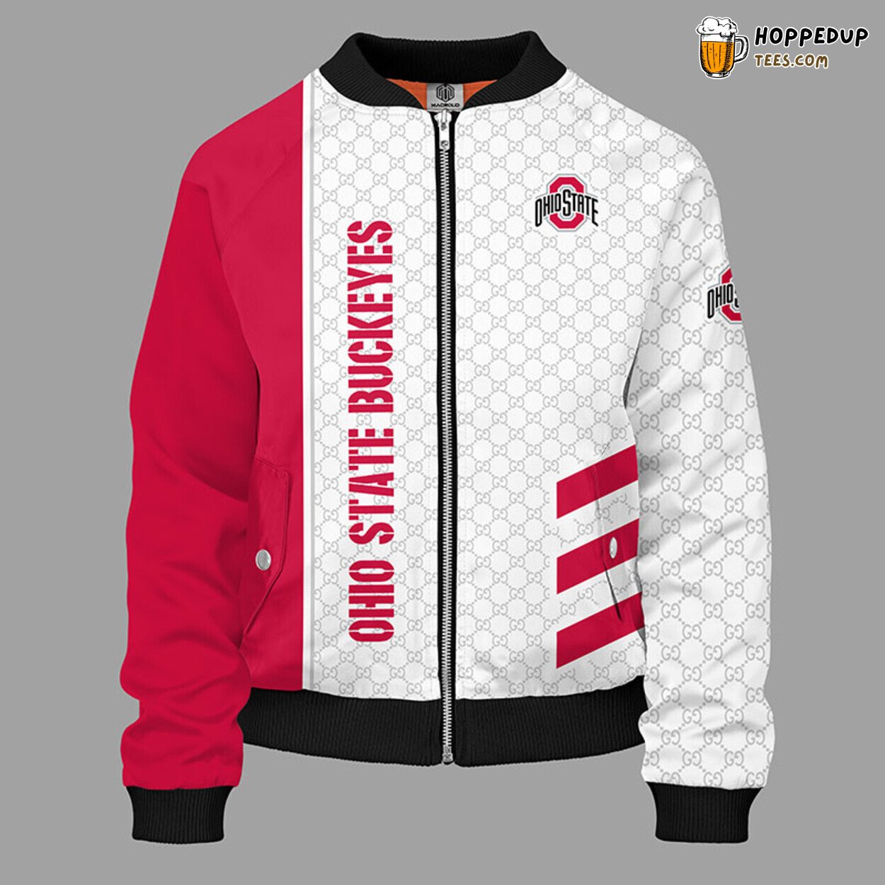 NCAA Ohio State Buckeyes Classic Red Premium Bomber Jacket Design