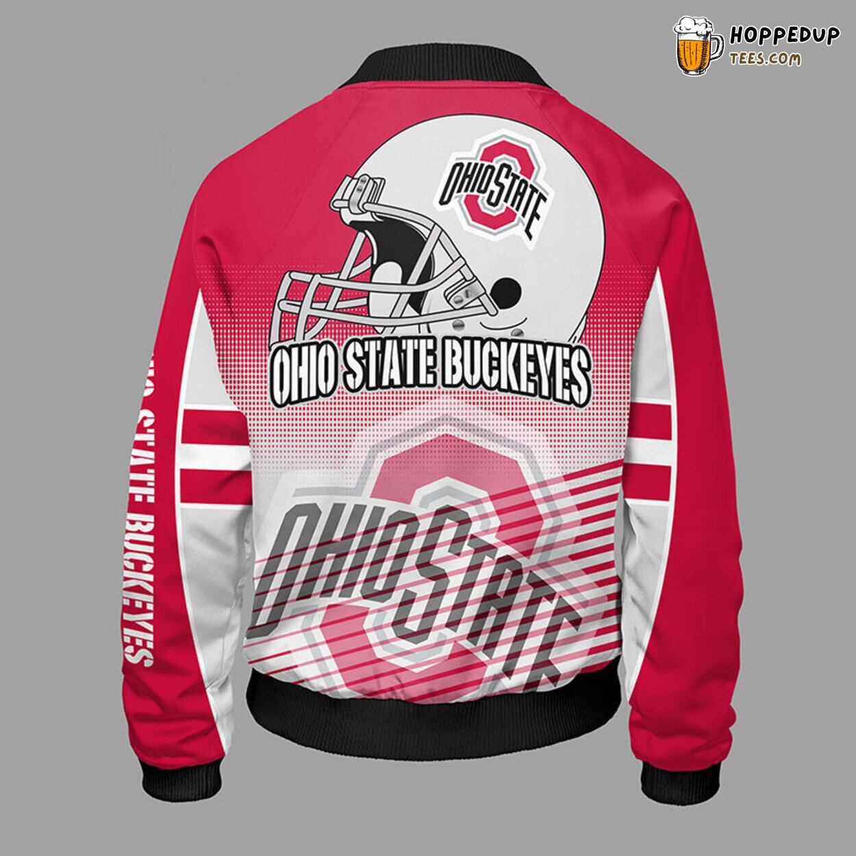 NCAA Ohio State Buckeyes Unisex Premium Red Bomber Jacket Design