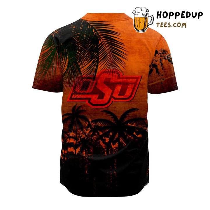 NCAA Oklahoma State Cowboys Coconut Tree Baseball Jersey Unisex Shirt