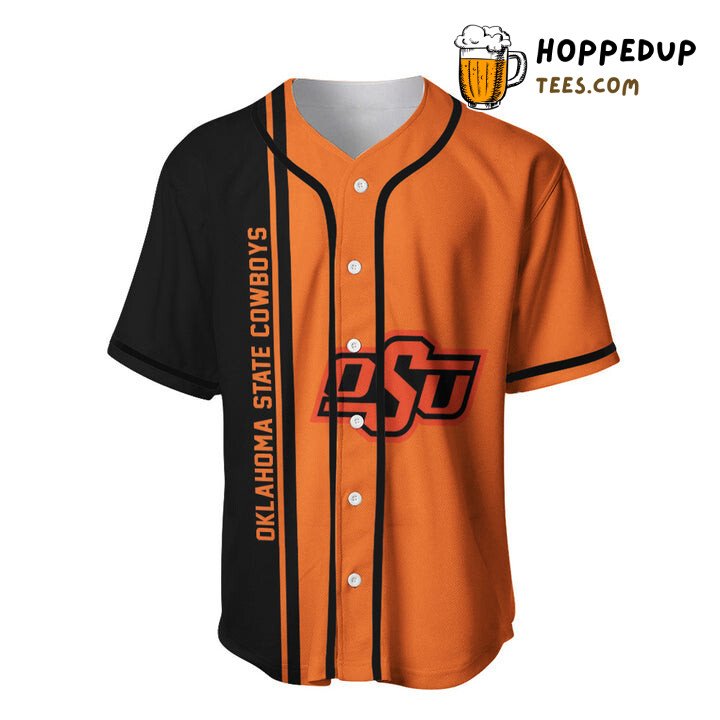 NCAA Oklahoma State Cowboys Custom Text Number Orange Black Baseball Jersey Unisex Shirt NCAA Oklahoma State Cowboys Custom Text Number Orange Black Baseball Jersey Unisex Shirt