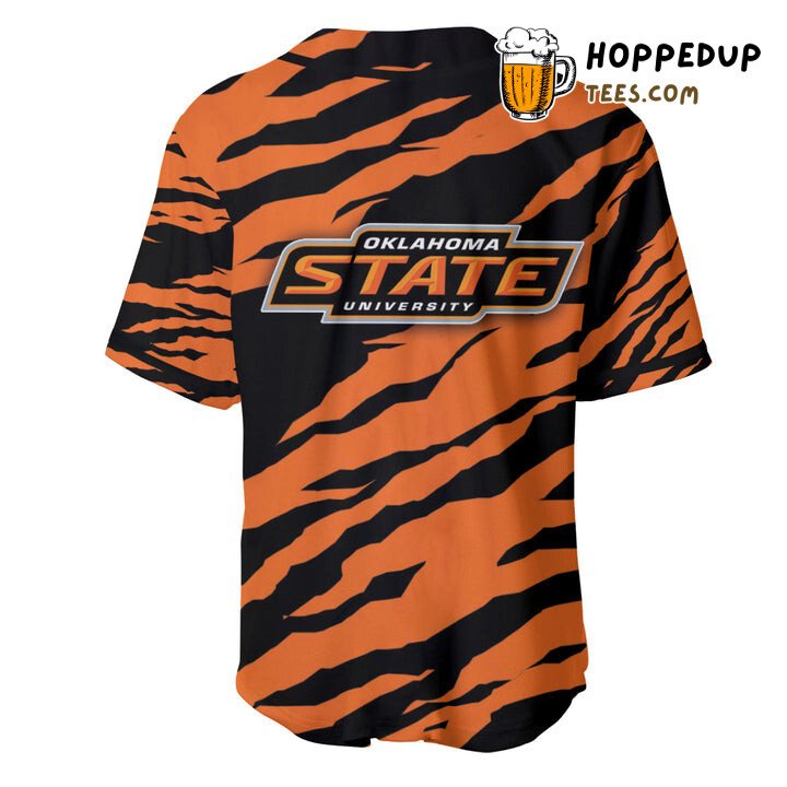 NCAA Oklahoma State Cowboys Orange Black Baseball Jersey Unisex Shirt