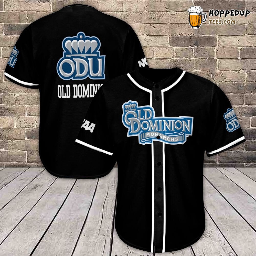 NCAA Old Dominion Monarchs Black Baseball Jersey Unisex Shirt