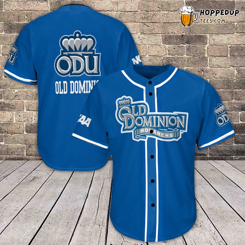NCAA Old Dominion Monarchs Blue Baseball Jersey Unisex Shirt
