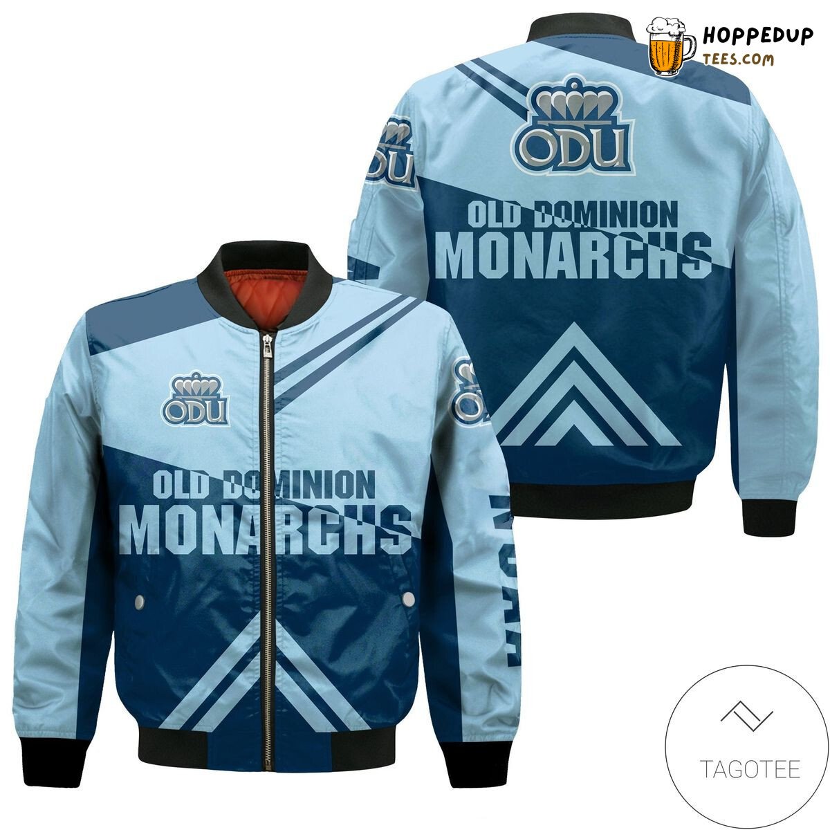 NCAA Old Dominion Monarchs Stripes Cross Shoulders Bomber Jacket