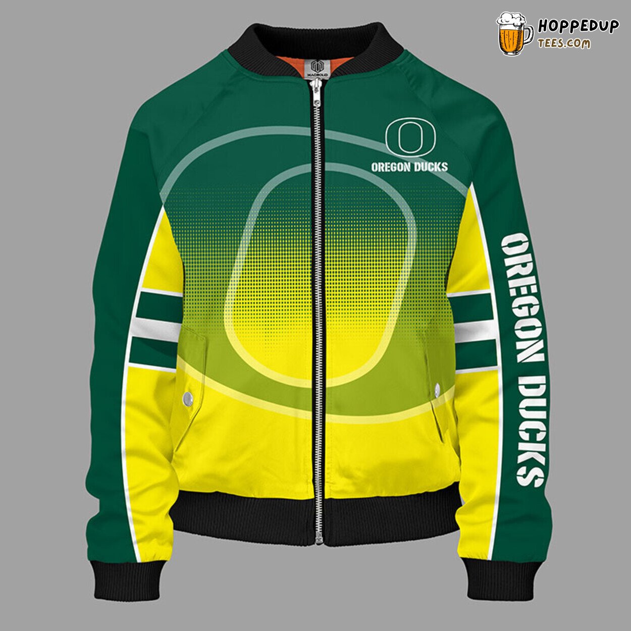 NCAA Oregon Ducks Green Unisex Premium Bomber Jacket Design