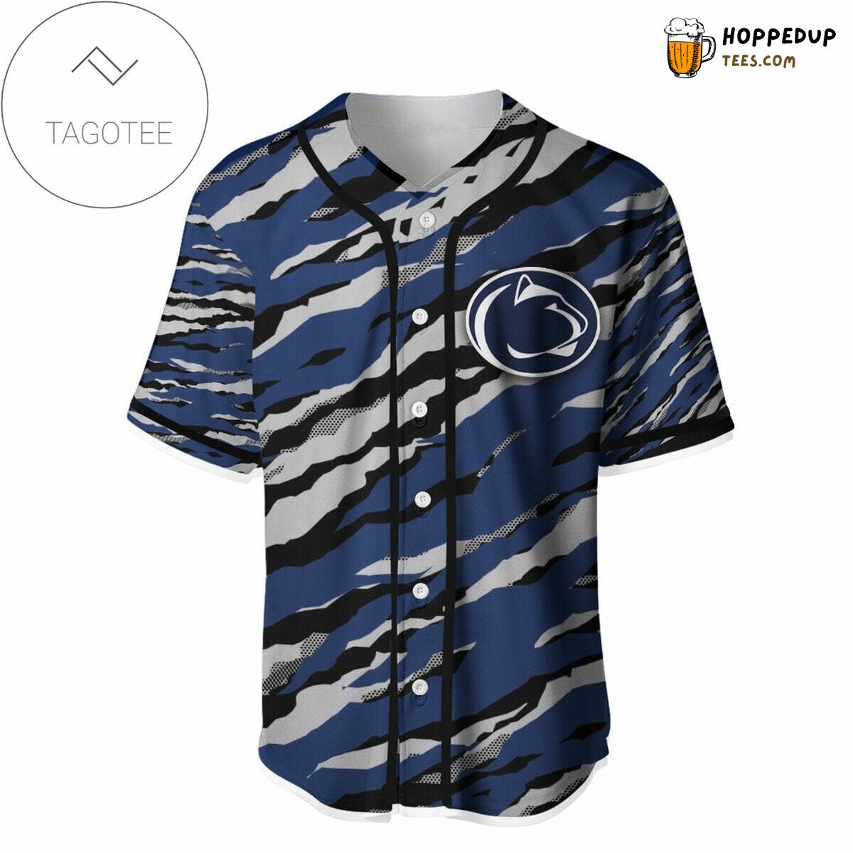NCAA Penn State Nittany Lions Blue Grey Baseball Jersey Unisex Shirt