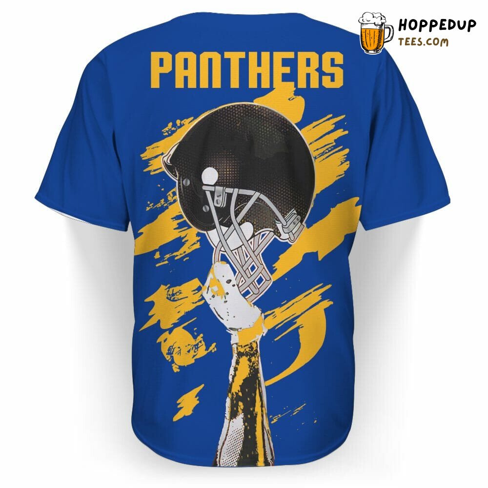 NCAA Pittsburgh Panthers Custom Name Number Blue Baseball Jersey Unisex Shirt