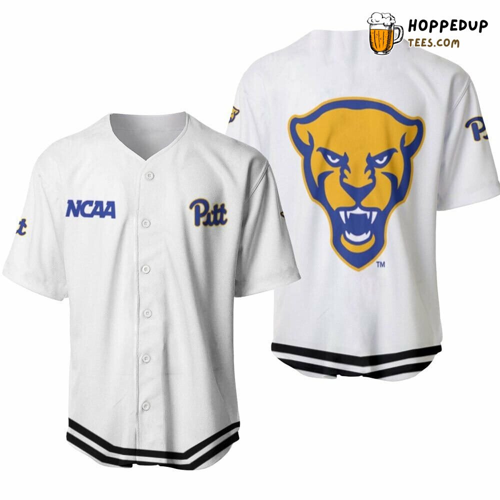NCAA Pittsburgh Panthers White Baseball Jersey Unisex Shirt