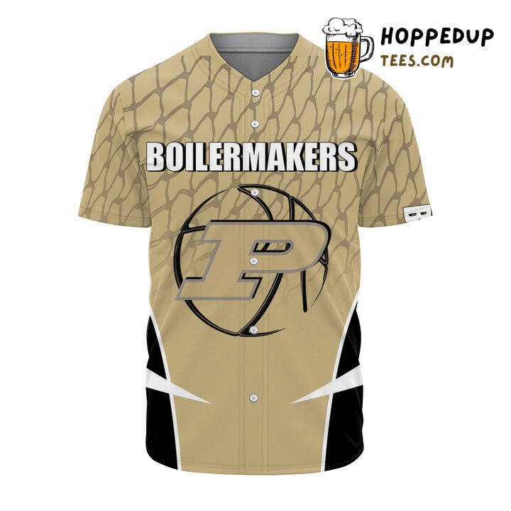 NCAA Purdue Boilermakers Custom Text Number Gold Black Baseball Jersey Unisex Shirt NCAA Purdue Boilermakers Custom Text Number Gold Black Baseball Jersey Unisex Shirt