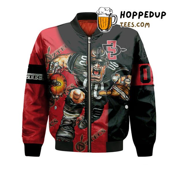 NCAA San Diego State Aztecs Football Go On Bomber Jacket NCAA San Diego State Aztecs Football Go On Bomber Jacket