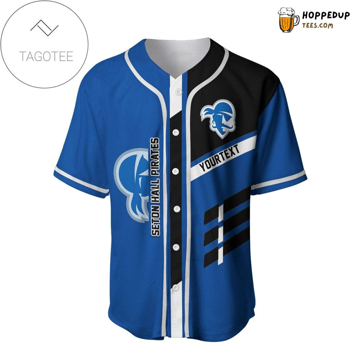 NCAA Seton Hall Pirates Custom Text Baseball Jersey Unisex Shirt