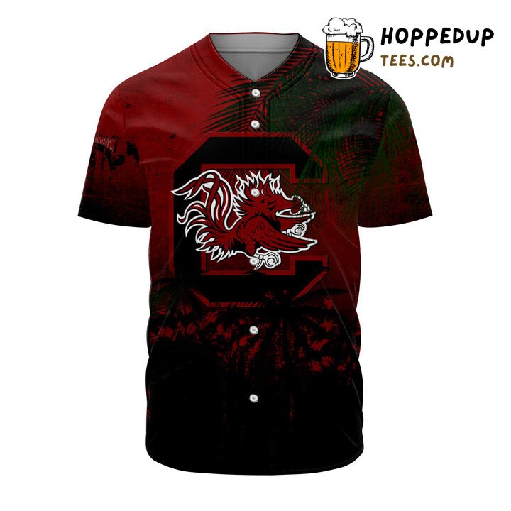NCAA South Carolina Gamecocks Coconut Tree Baseball Jersey Unisex Shirt NCAA South Carolina Gamecocks Coconut Tree Baseball Jersey Unisex Shirt