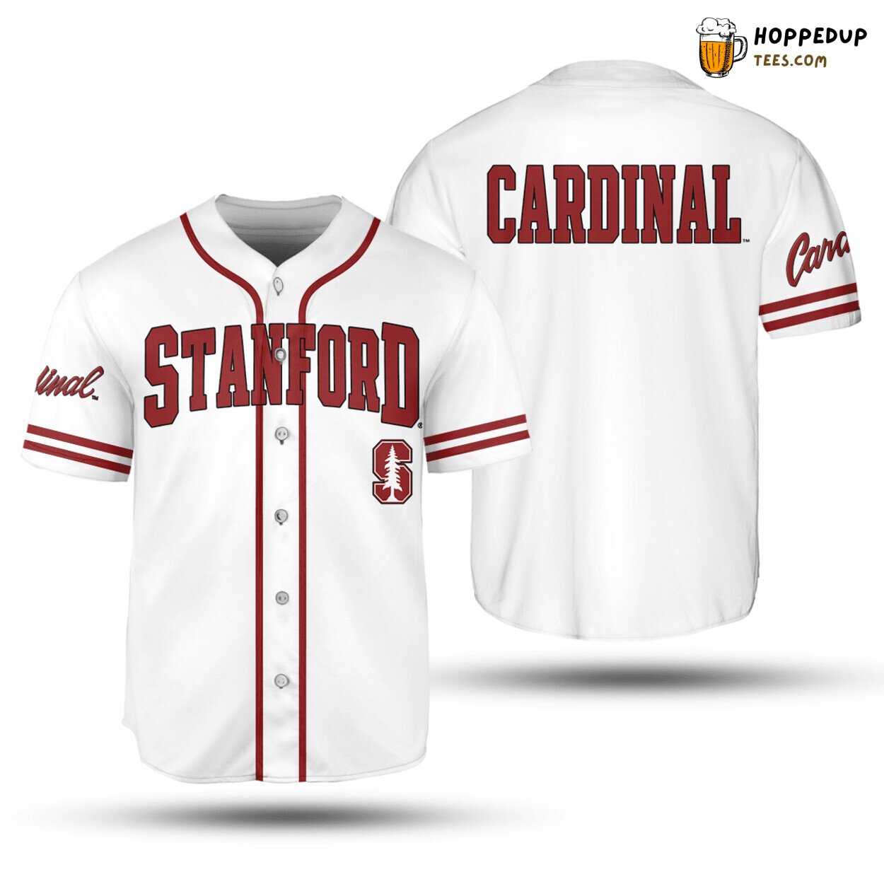NCAA Stanford Cardinal White Baseball Jersey Unisex Shirt