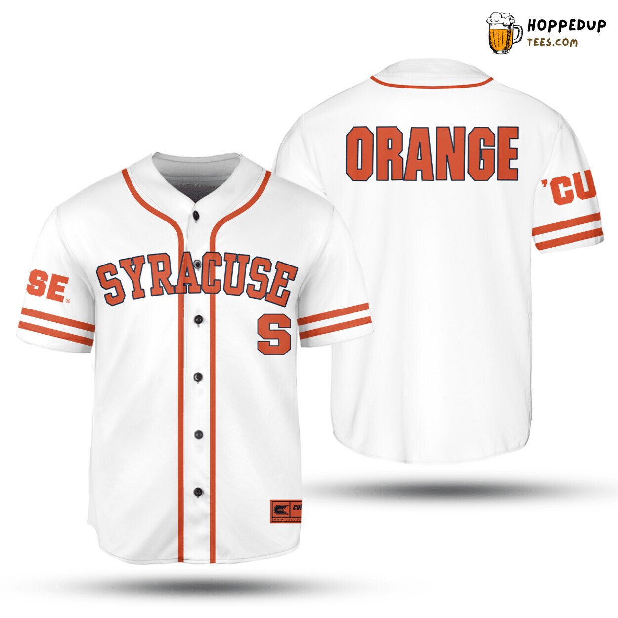 NCAA Syracuse Orange White Baseball Jersey Unisex Shirt