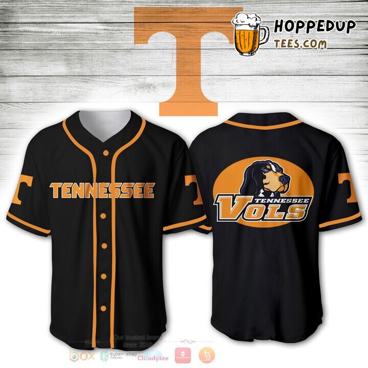 NCAA Tennessee Volunteers Black Baseball Jersey Unisex Shirt
