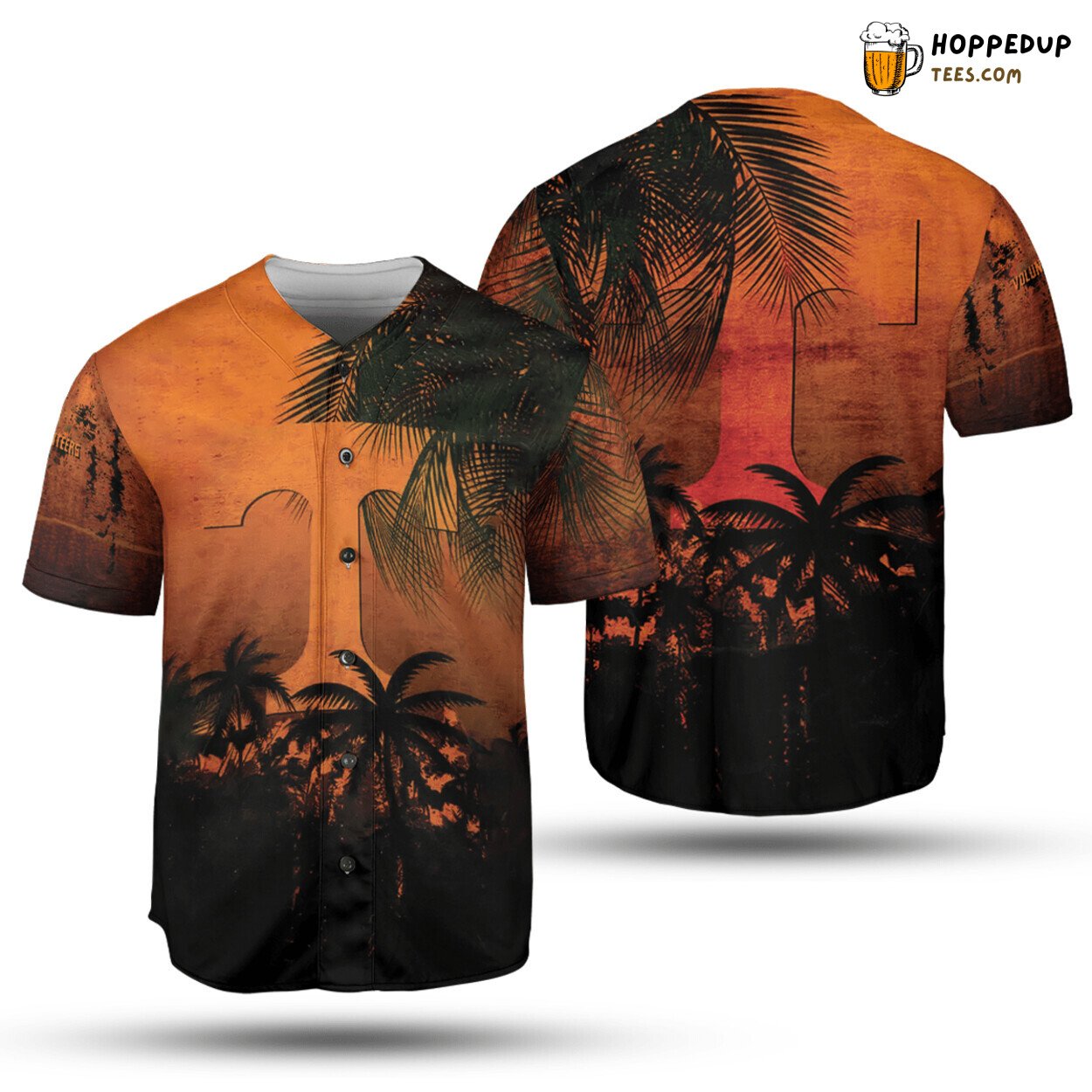 NCAA Tennessee Volunteers Coconut Tree Baseball Jersey Unisex Shirt