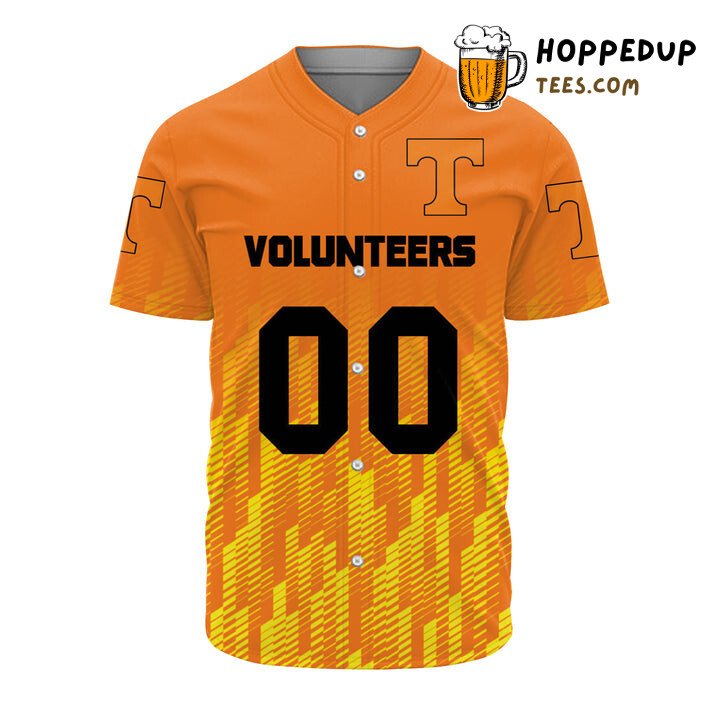 NCAA Tennessee Volunteers Custom Text Number Orange Baseball Jersey Unisex Shirt
