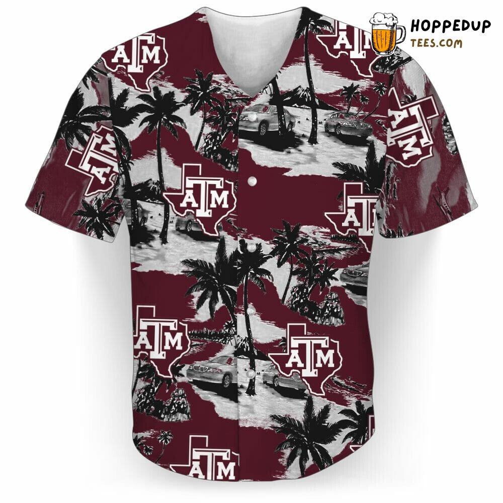 NCAA Texas ATM Aggies Coconut Tree Baseball Jersey Unisex Shirt