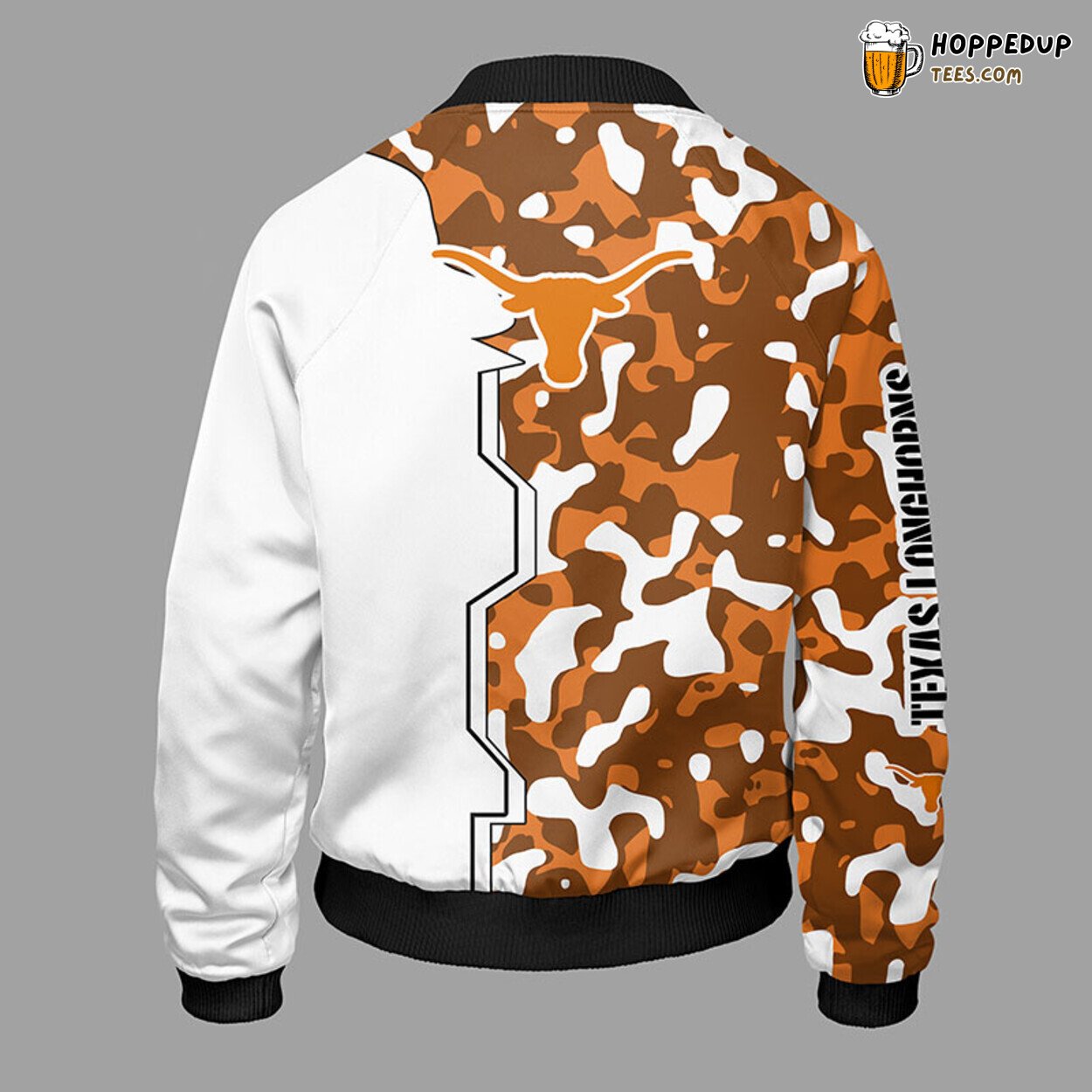 NCAA Texas Longhorns Camouflage Orange Unique Bomber Jacket Design