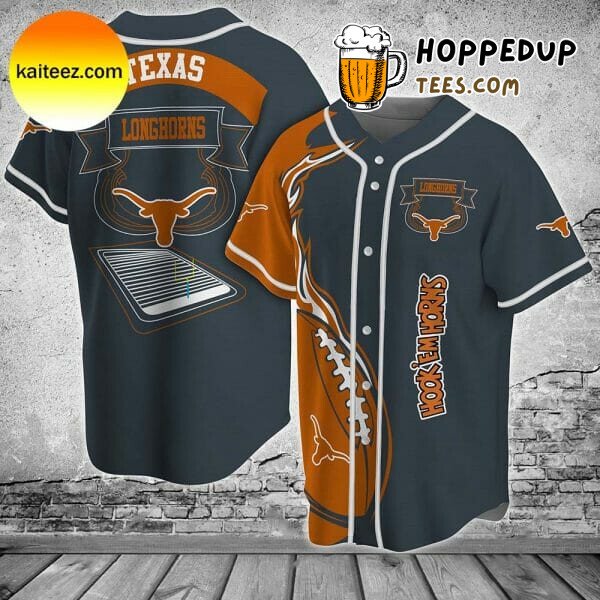NCAA Texas Longhorns Navy Blue Baseball Jersey Unisex Shirt
