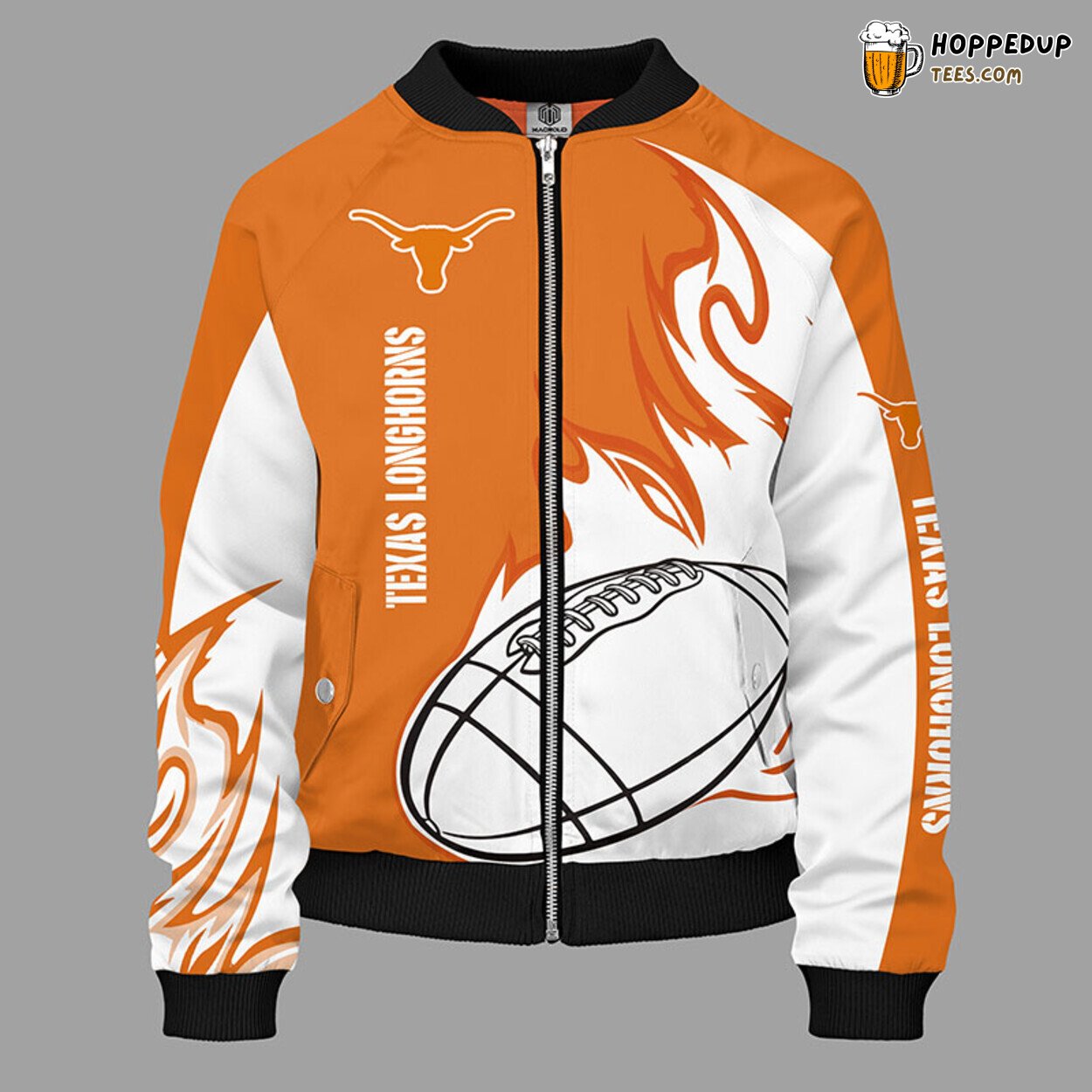NCAA Texas Longhorns Orange Unisex Premium Bomber Jacket Design