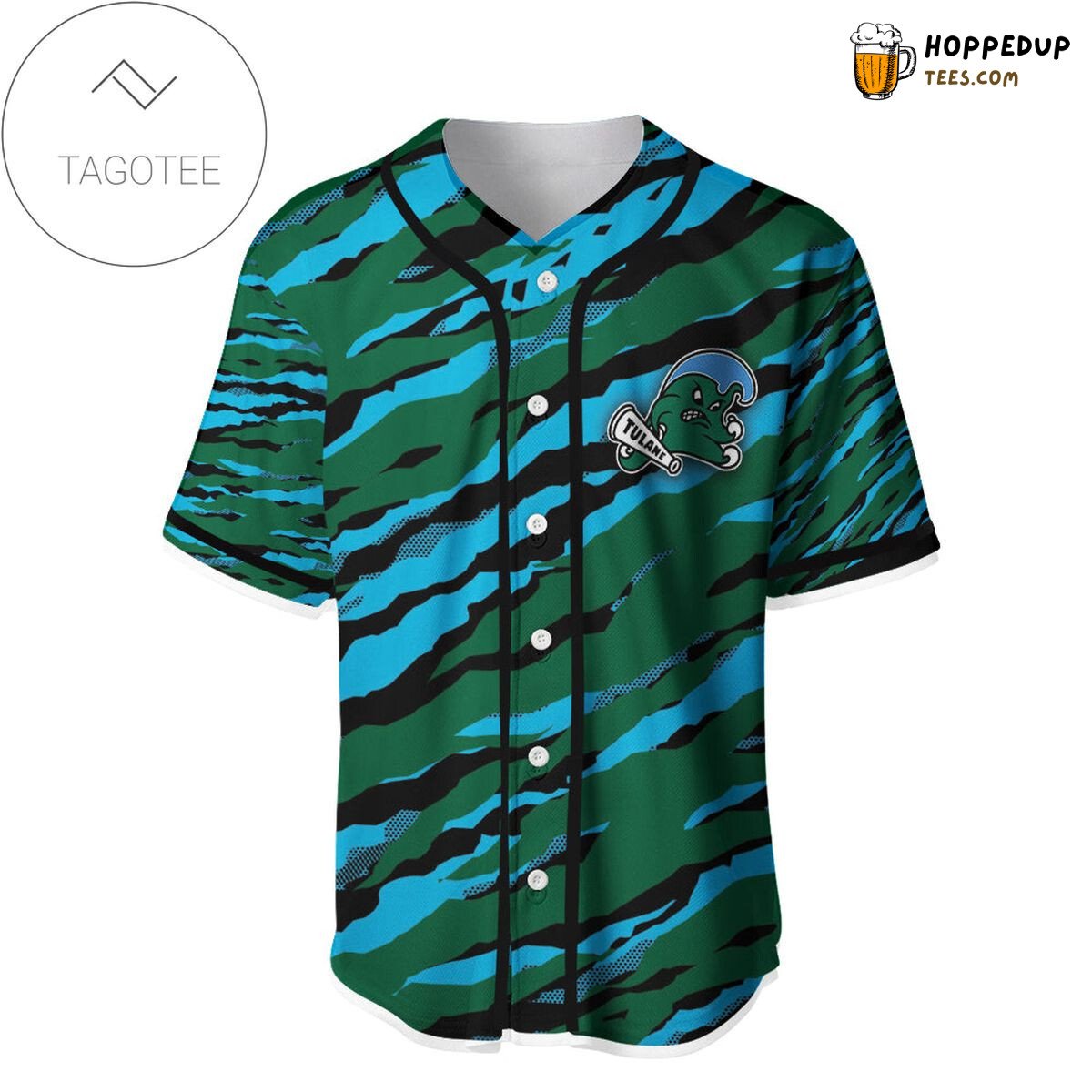 NCAA Tulane Green Wave Sport Style Keep Go On Baseball Jersey Unisex Shirt
