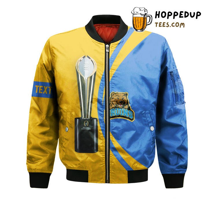 NCAA UCLA Bruins Custom Text Champions Bomber Jacket NCAA UCLA Bruins Custom Text Champions Bomber Jacket